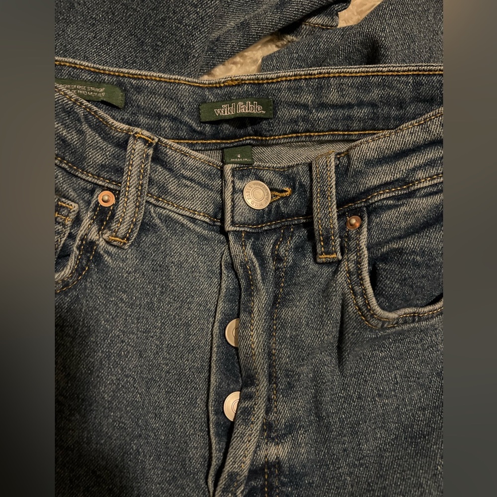 Wild fable highest rise straight button fly pants size 4
